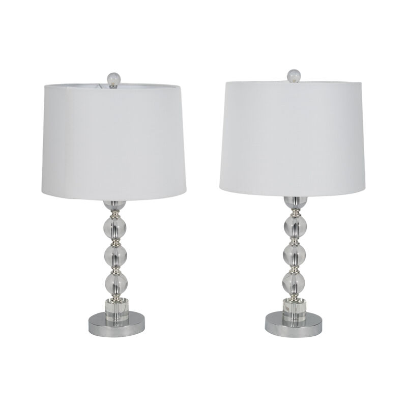 S/2 22" Crystal Table Lamp image number 0