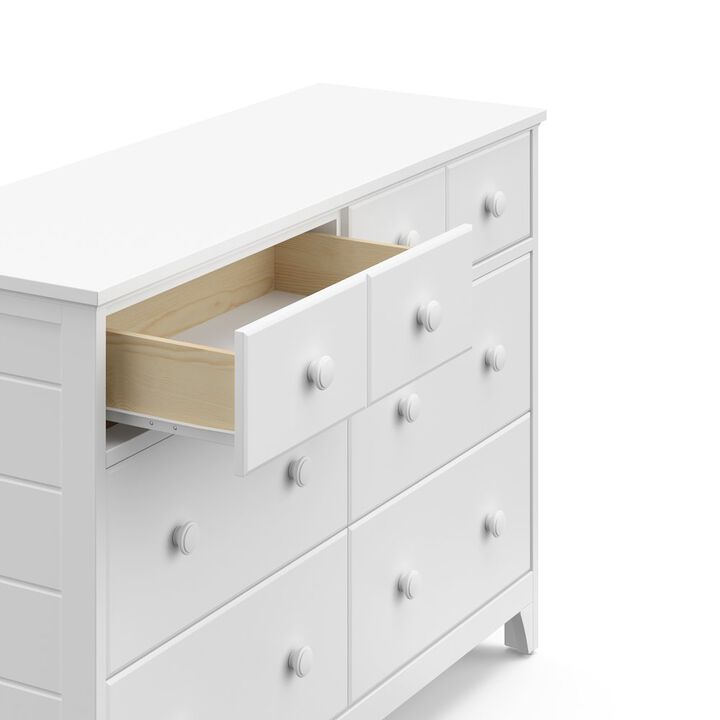 Storkcraft Moss 6 Drawer Double Dresser - White