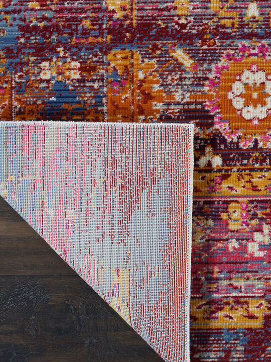 Vintage Kashan VKA03 Red/Multicolor 4' x Round Rug