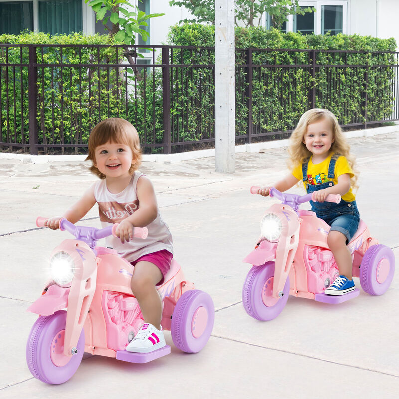 Kids 6V Electric Motorcycle Ride On Toy with Bubble Maker and Sound Effects image number 2