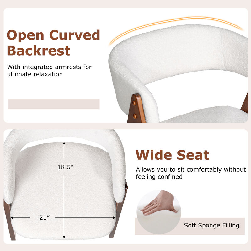 Set of 4 Farmhouse Fabric Dining Chairs with 5.5-Inch Padded Seats image number 3