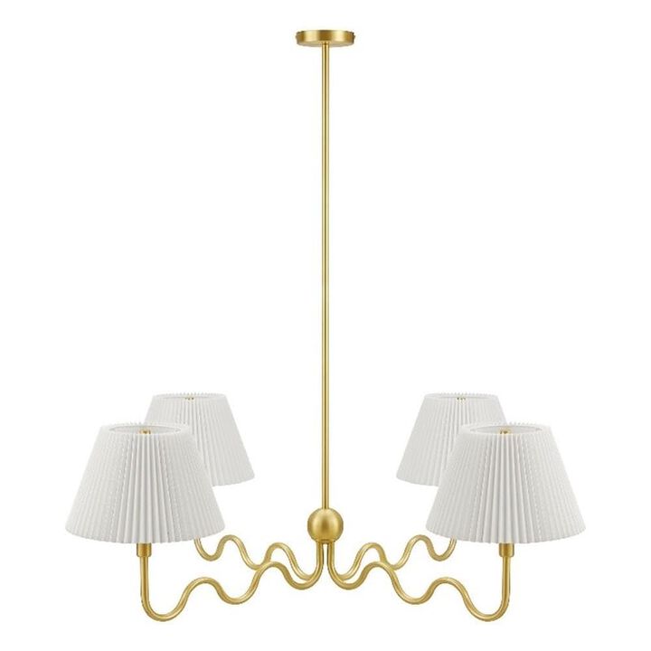 Wave Squiggle 4-Arm Pendant Light