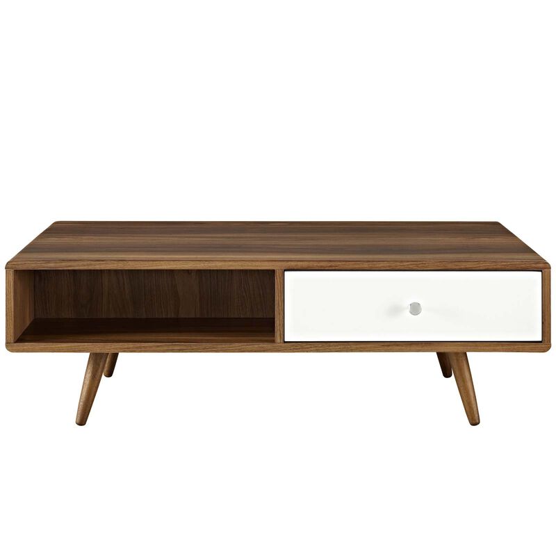 Transmit Coffee Table, Walnut White