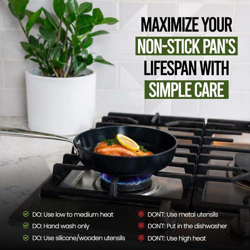 Alva Maestro Nonstick Ceramic Frying Pan - Easy to Clean, Oven Safe and Made without PFAS, PFOA & PTFE - Induction and All Stovetop Compatible with Even Heat Distribution image number 7