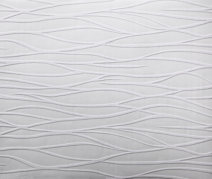 Organic Waves Paintable White Wallpaper