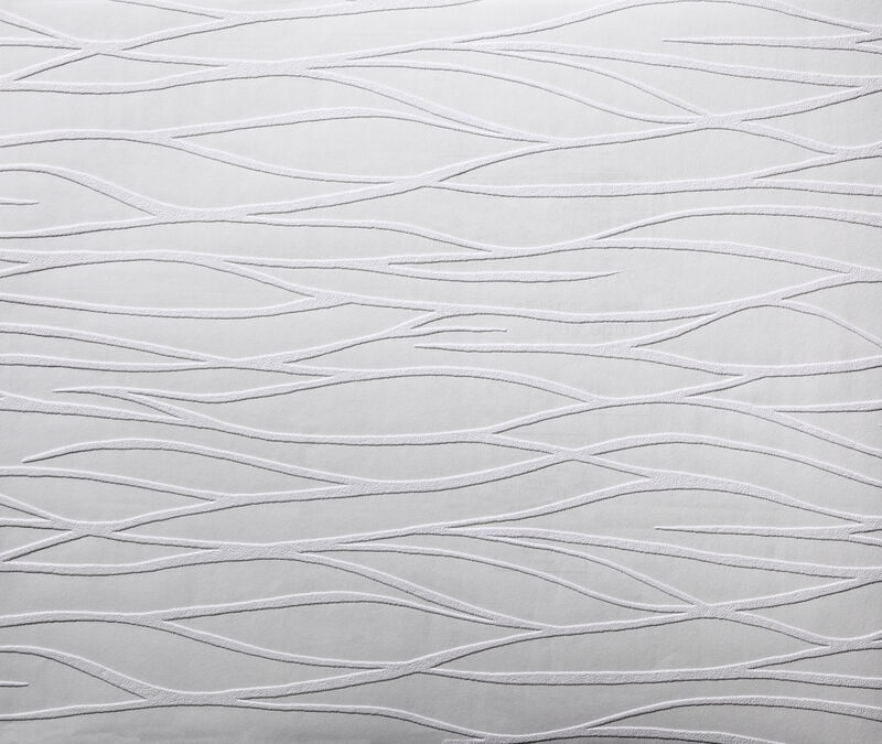 Organic Waves Paintable White Wallpaper image number 0