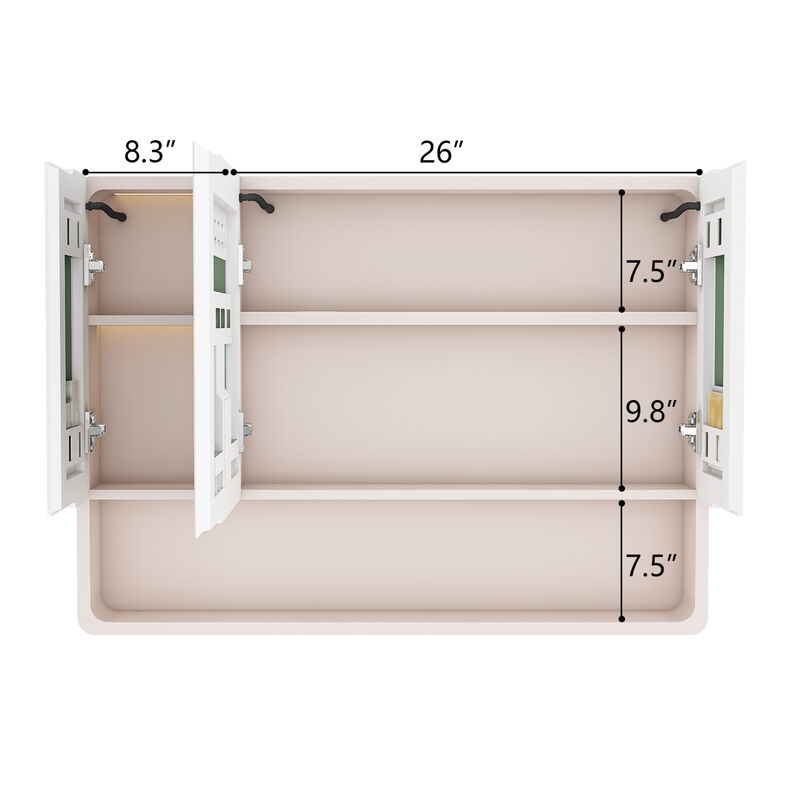 ELEMENT ACE Smart LED Mirror Cabinet with Defogging and Adjustable Lighting for Modern Bathroom Storage and Organization image number 2