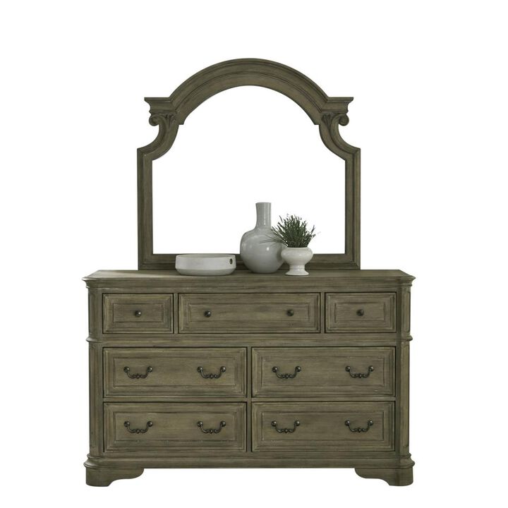 Liberty Furniture Magnolia Manor Dresser & Mirror in Antique