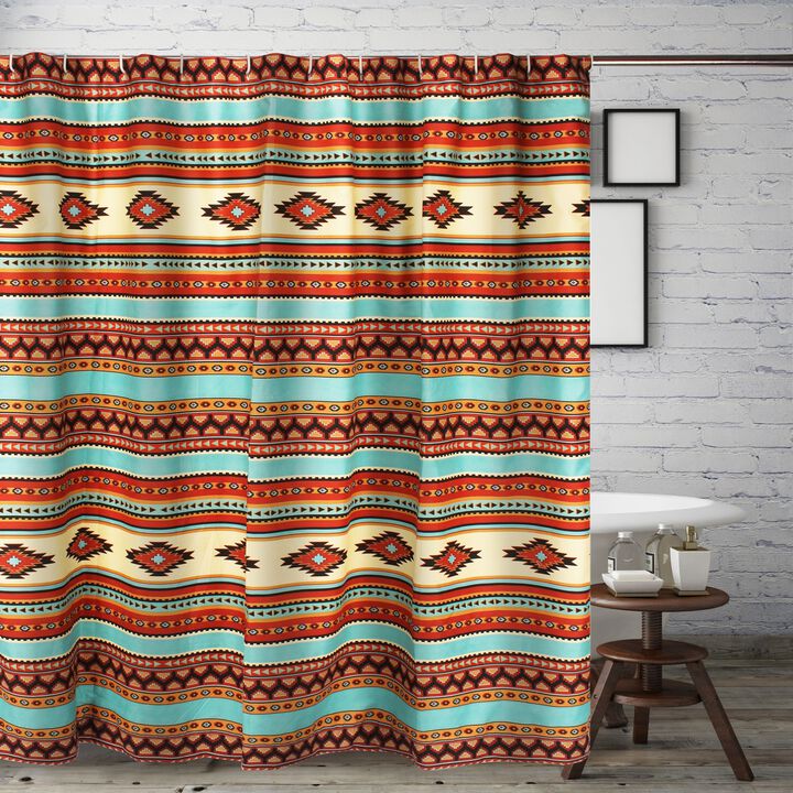 Red Rock Shower Curtain 72" x 72" Clay by Greenland Home Fashions