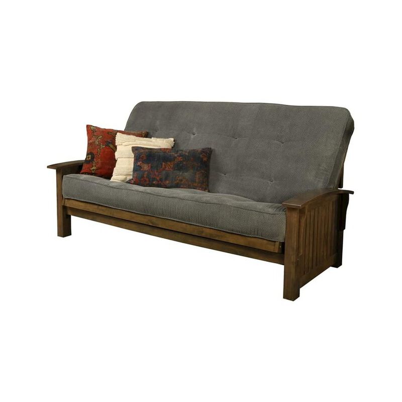 Washington Queen Frame-Rustic Walnut Finish-Marmont Thunder Mattress image number 0