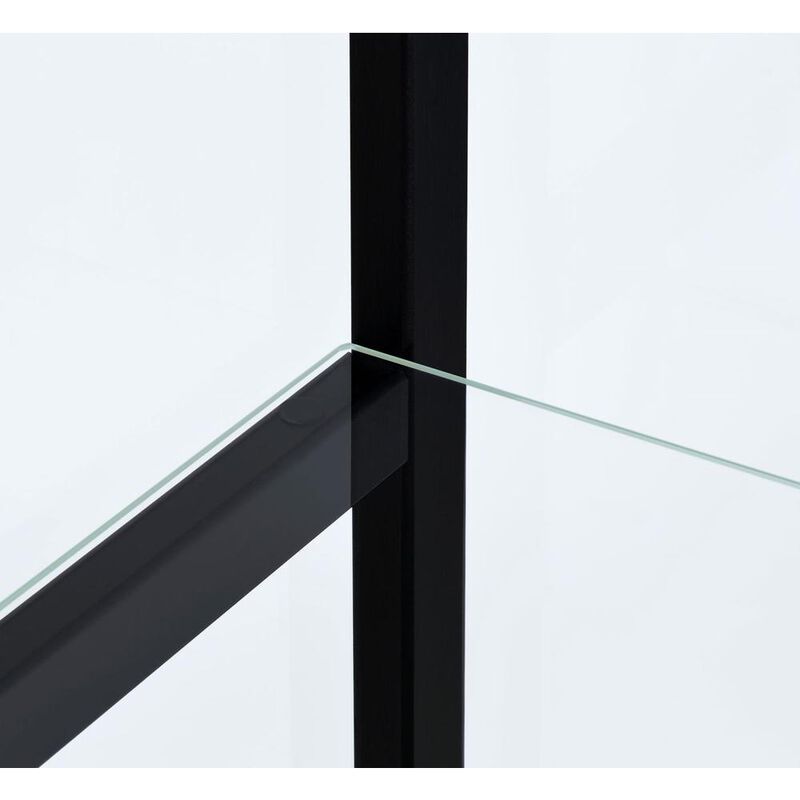 Coaster Cyclamen 4-shelf Glass Curio Cabinet Black and Clear