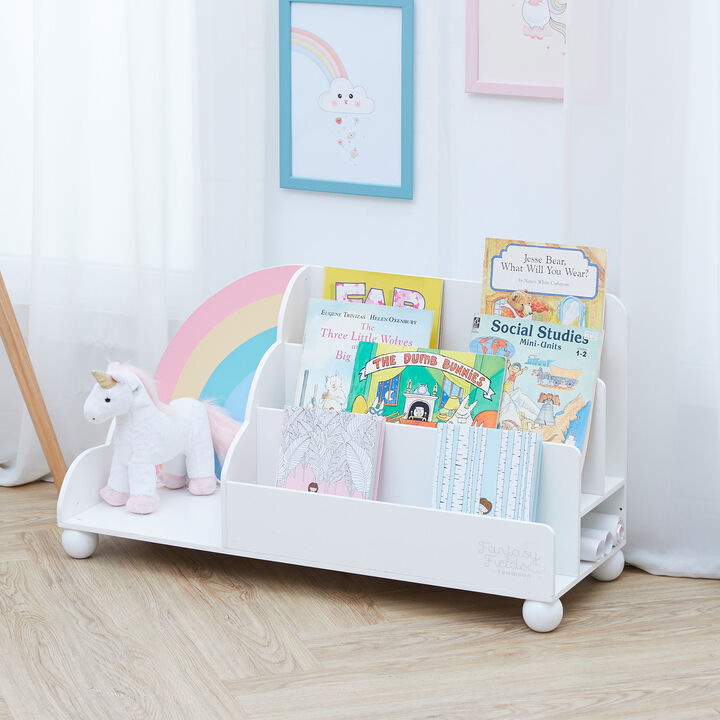 Rainbow Display Bookcase, White