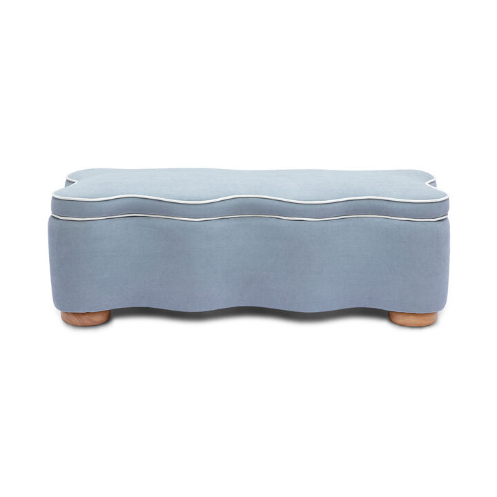 Thalia Pink Performance Velvet Storage Bench