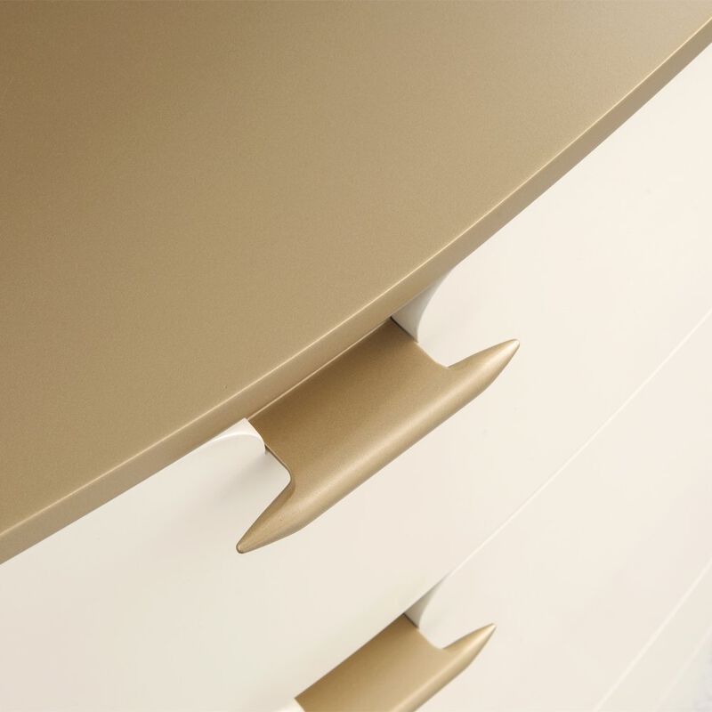 Michael Amini La Terrazza 5-Drawer Chest - Creamy Pearl