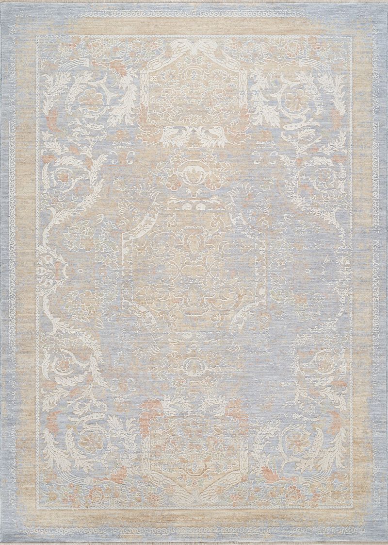 Pasargad Home Turkish Amboise L. Blue Area Rug-12' 0'' X 15' 1''