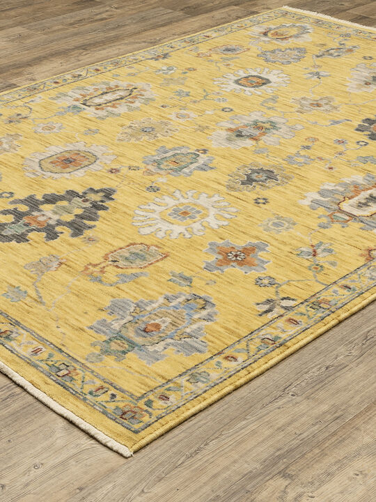 Lucca 2'6" x 12' Yellow Rug