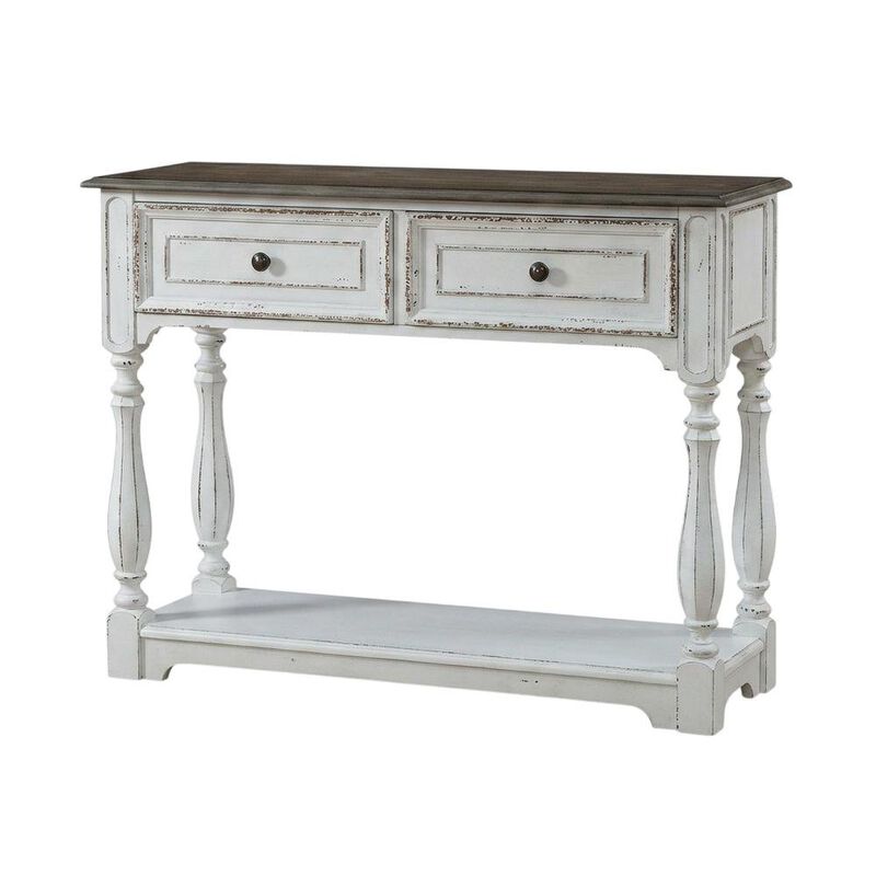 Liberty Furniture White, Console Table, Quality Build, Durable Wood Frame image number 0