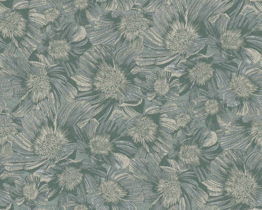 Anemoni Teal Wallpaper