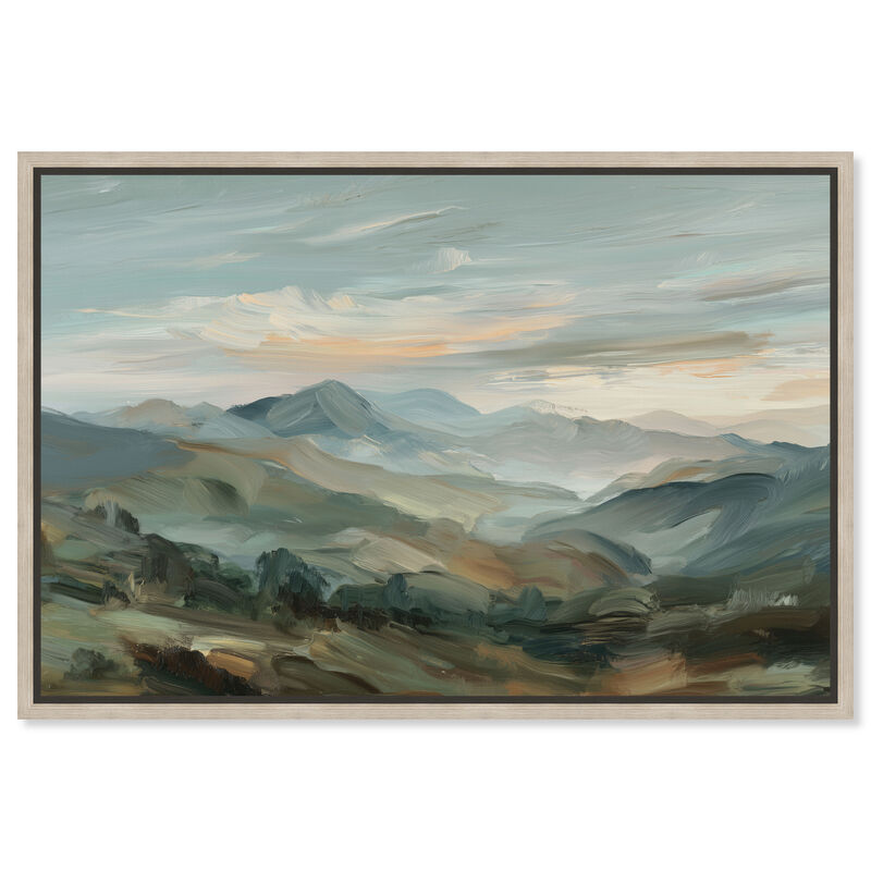 Green Slopes I Nature and Landscape Canvas Print by Art Remedy image number 0