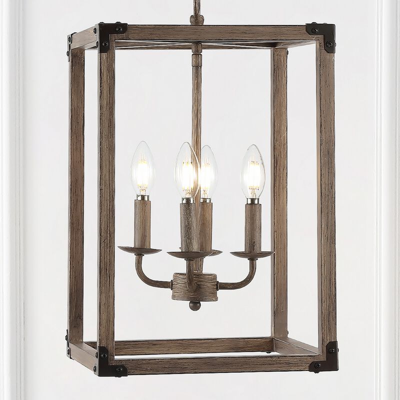Magnolia 4-Light Adjustable Iron Rustic Farmhouse LED Pendant