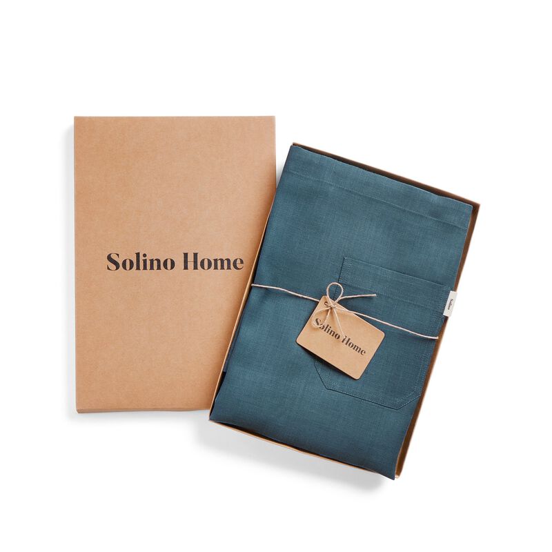 Solino Home 100% Pure Linen Apron - Linen Bib Apron image number 4