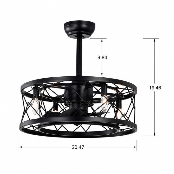 ELEMENT ACE Ceiling Fan with Remote, Reversible, Quiet Operation, 3 Speeds, AC Motor, Timing for Bedroom Living Room Hallway