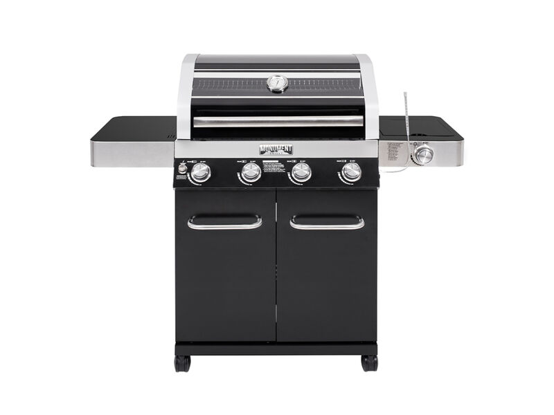 Monument Grills Classic Series | 4 Burner Black Gas Grill With Clearview Lid