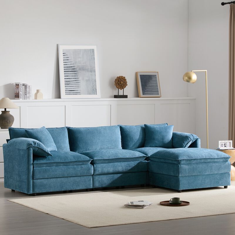Cepbis L-Shaped Modular Cloud Sectional Sofa image number 1