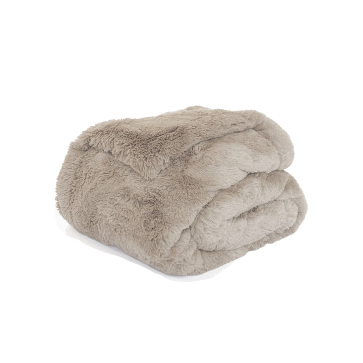 Venice Large Faux Fur Throw Blanket