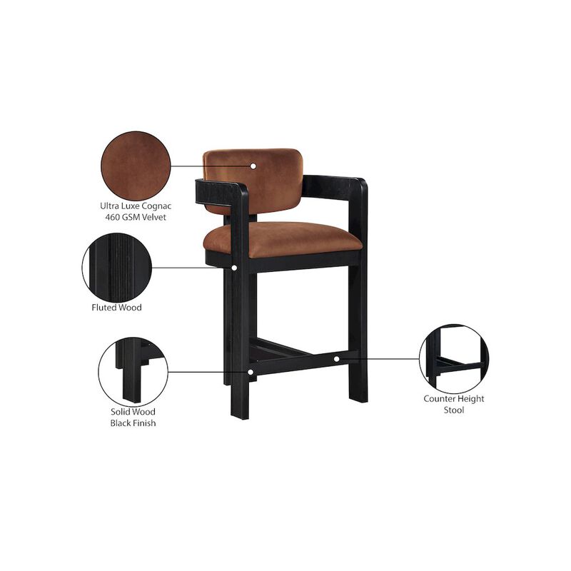 Meridian Furniture Sacha Velvet Stool