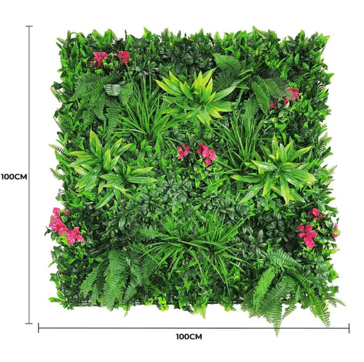 Luxury Pink Sensation Artificial Living Wall / Green Wall 40" x 40" 11SQ FT Commercial Grade UV Resistant