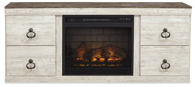Willowton TV Stand w/Electric Fireplace image number 1