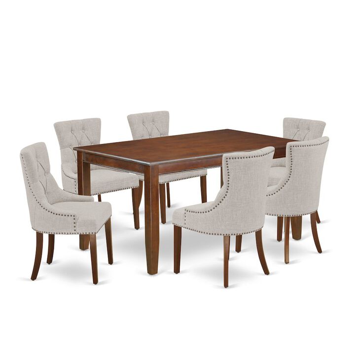 East West Furniture Dining Room Set Mahogany