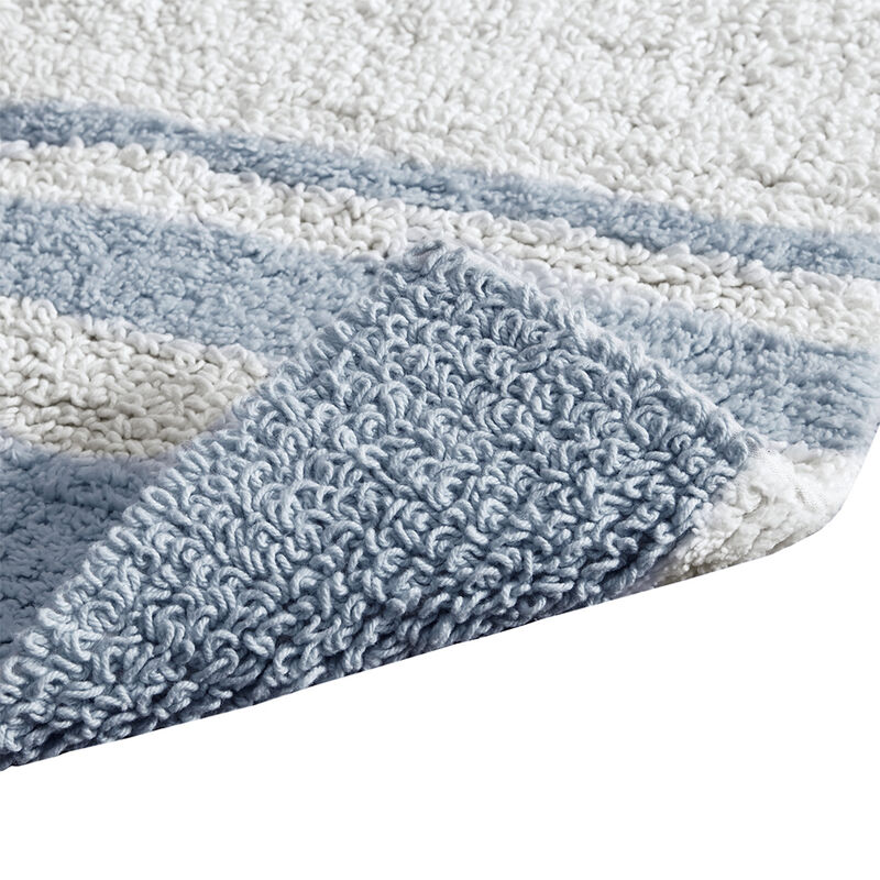 Gracie Mills Cecelia Casual Stripes Cotton Reversible Bath Rug image number 2
