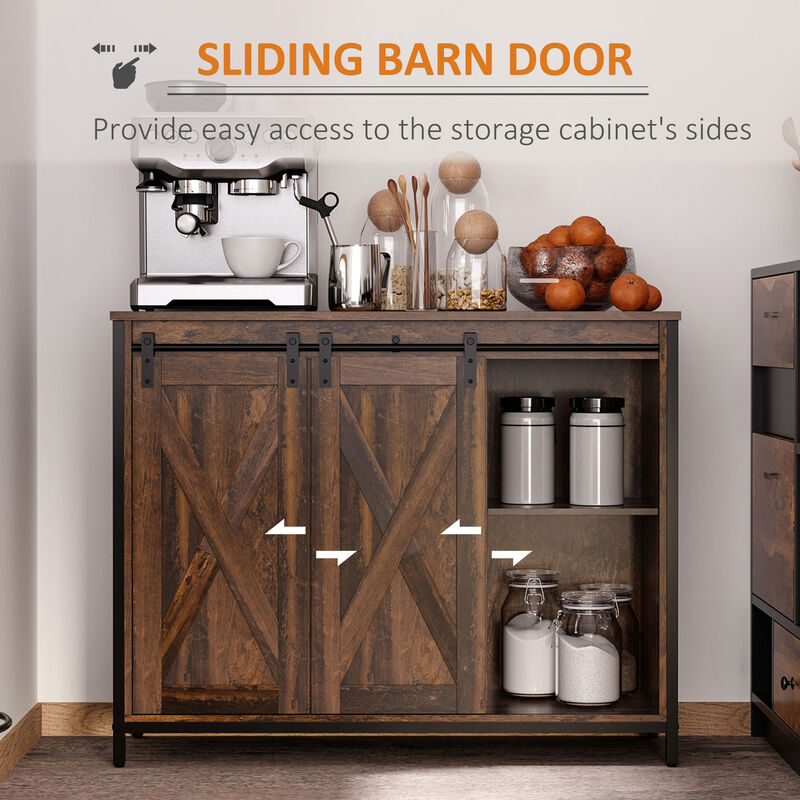 Dirvbi Farmhouse Industrial Sideboard Buffet Cabinet image number 2