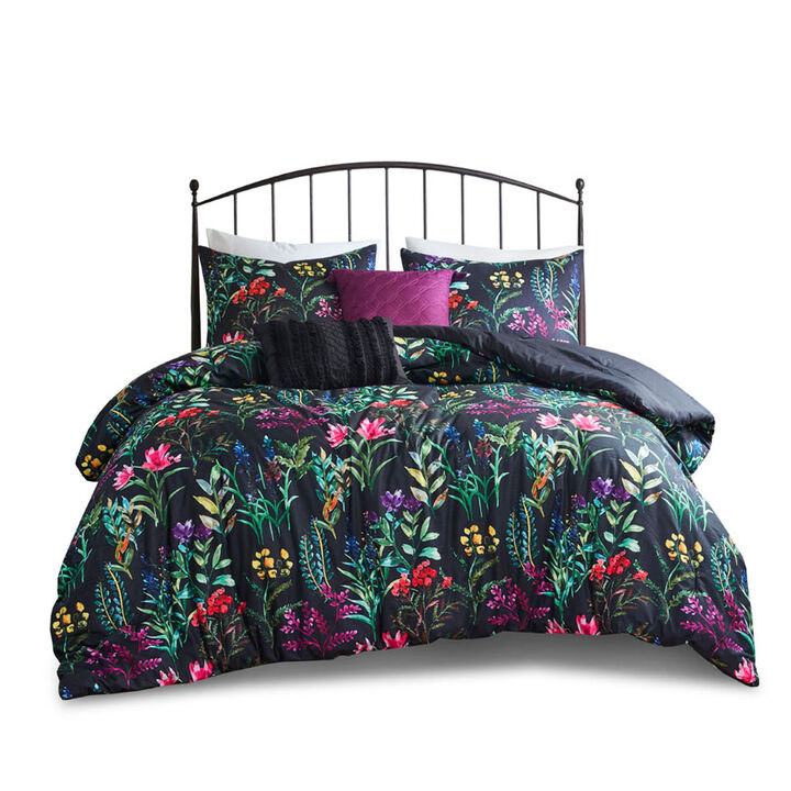 Gracie Mills Mars 5 Piece Floral Softspun Comforter Set