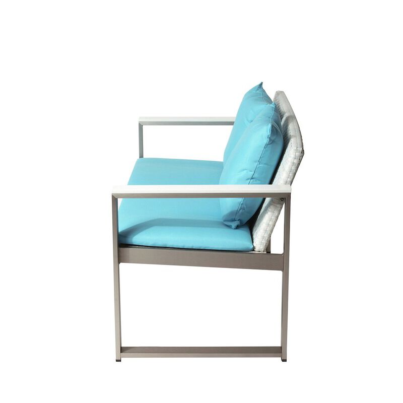 Pangea Home Chester Sofa In Aluminum, Rattan image number 3