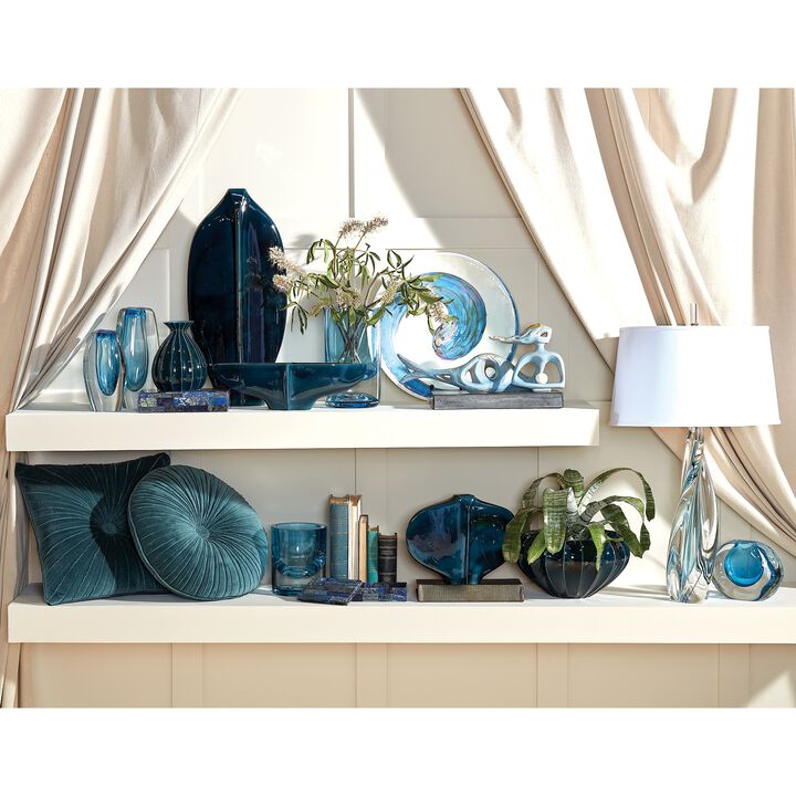 Offset Vase Blue Large