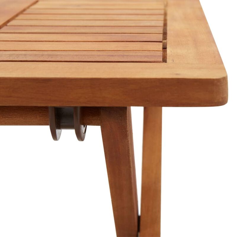 vidaXL Folding Garden Coffee Table 15.7"x15.7"x15.7" Solid Acacia Wood