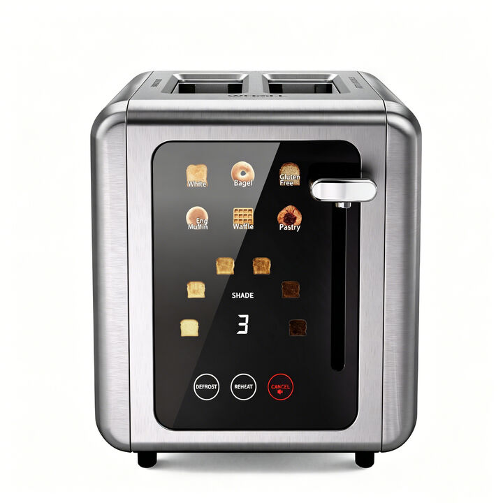 WHALLULTRA Toaster 2 slice, 6 Bread Shade Settings,Stainless Steel Toasters with Bagel,Cancel,Defrost Function,Removable Crumb Tray