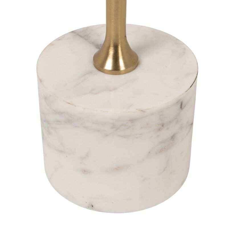 Round Marble Accent Table with Agate Top image number 5