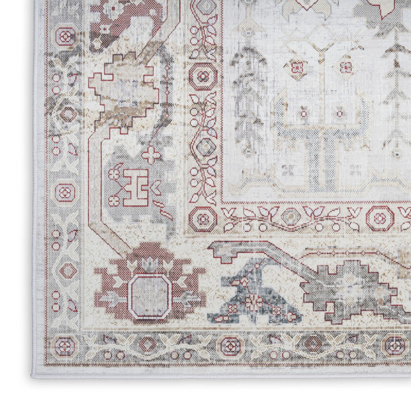 HomeRoots Abstract Distressed Runner Rug image number 0