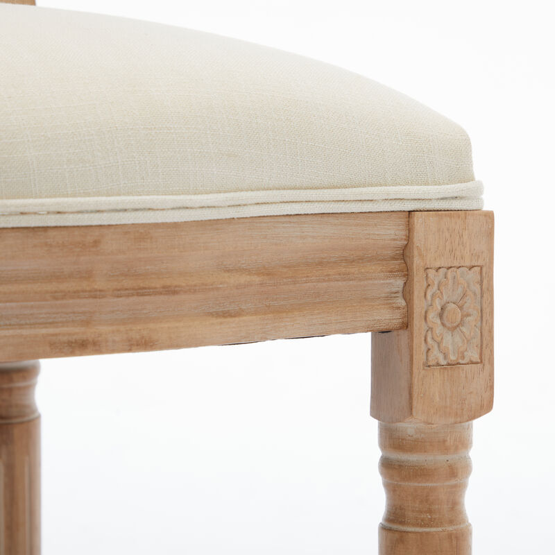 Streamdale French Country Bar Stools with Upholstered Seats (Set of 2)