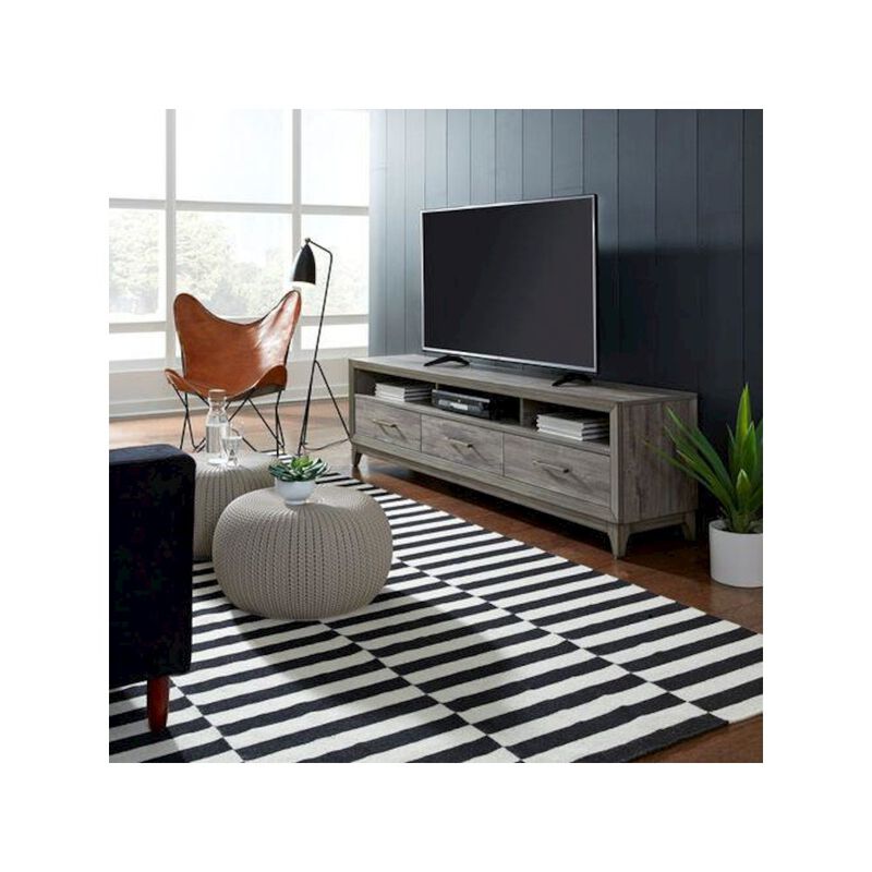 Liberty Furniture Mercury 76 Inch TV Console in Driftwood Gray image number 4
