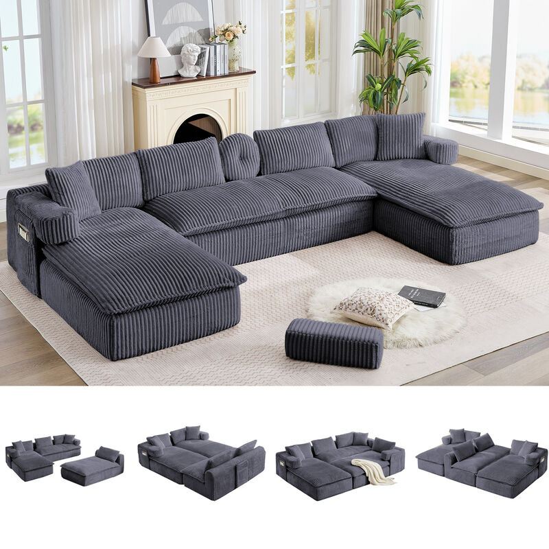 Britan 149" Oversized Sectional Couches U Shaped Couch image number 3