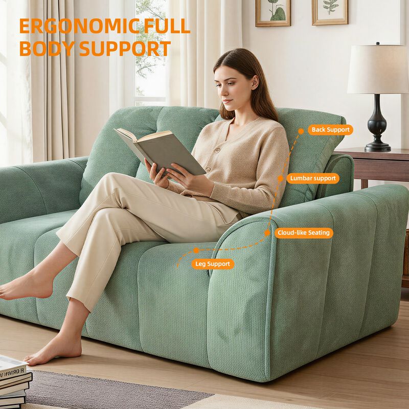 Prabap Chenille Loveseat Sofa image number 6