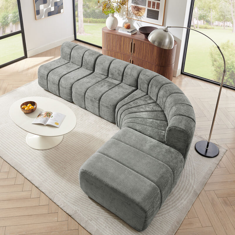 Cepska Semi-Curved Modular Sectional Sofa image number 2