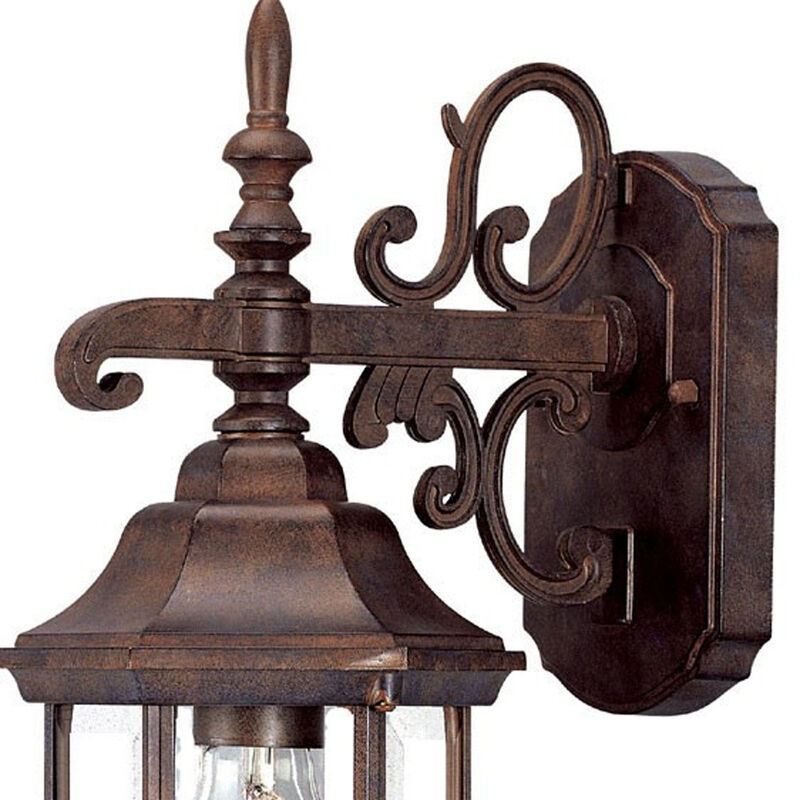 Classic Domed Hanging Glass Lantern Wall Light &ndash; Outdoor Fixture for Front Porch