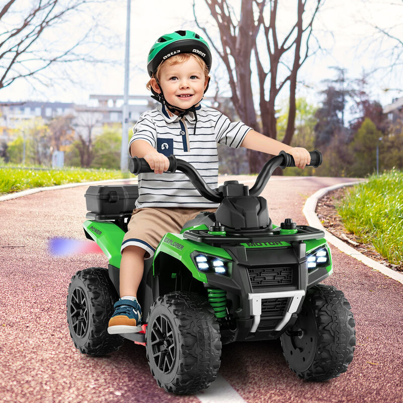 6V Electric Kids Ride-On ATV with Spray Feature, Storage Box and Music image number 1