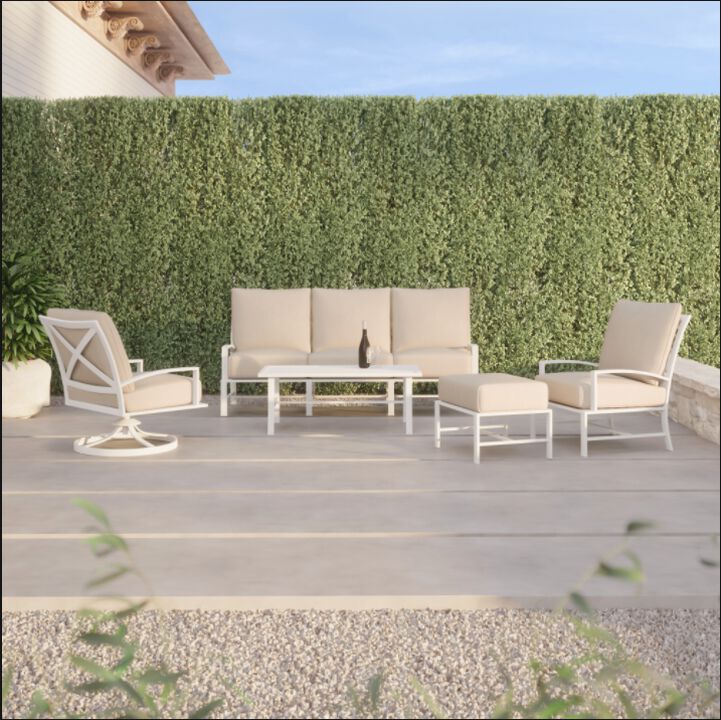 Bristol Club Chair Canvas Flax in Canvas Flax w/ Self Welt